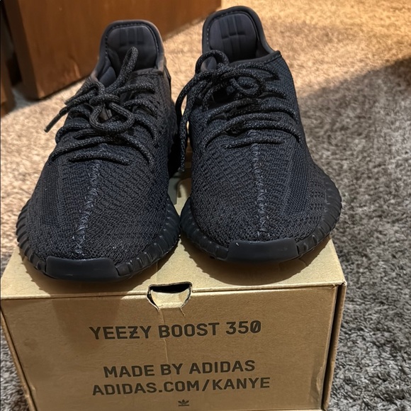 adidas Yeezy Boost 350 Black Sneakers - Picture 2 of 9